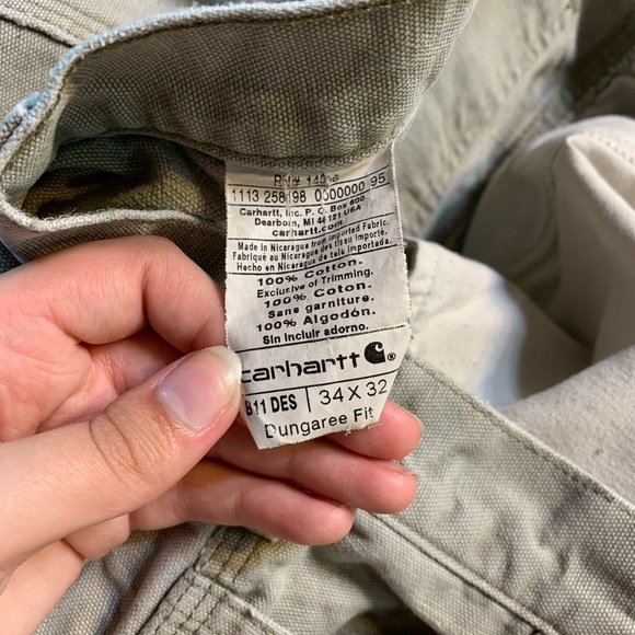 Carhartt cream dungarees - Picture 6 of 7